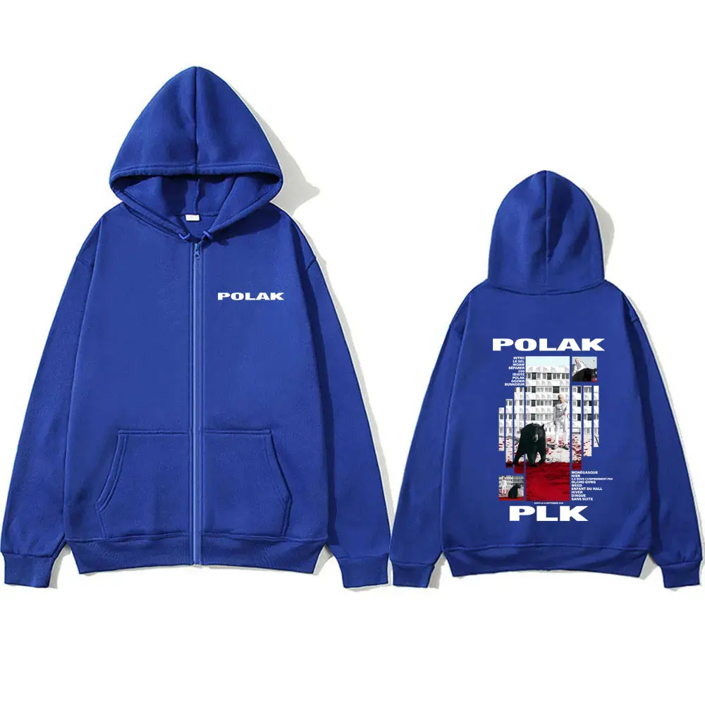 Rapper Plk Polak Print Zipper  - Mens Fashion Zip Up Hoodies review and price