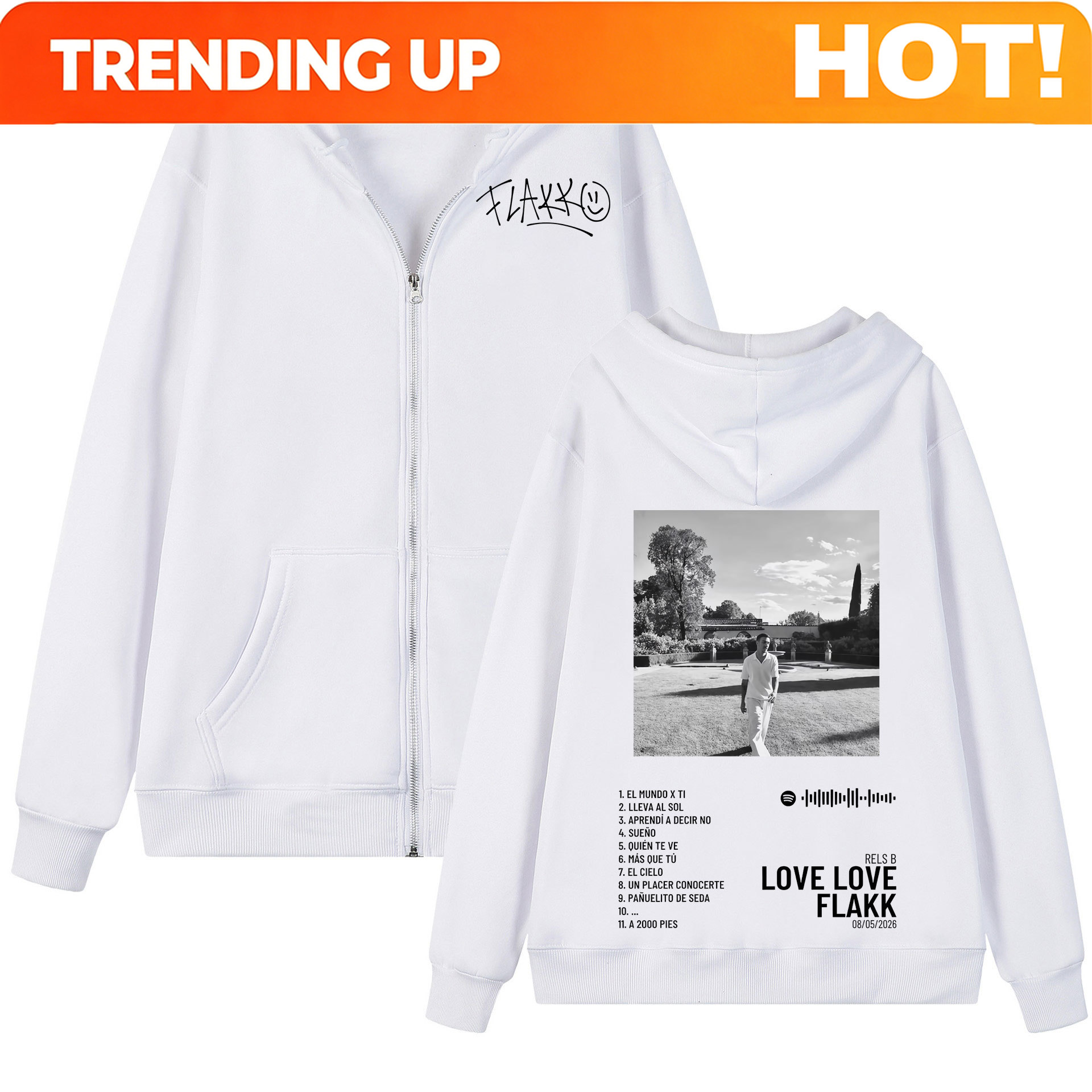 Rapper Rels B Love Love Flakk  - Mens Fashion Zip Up Hoodies review and price