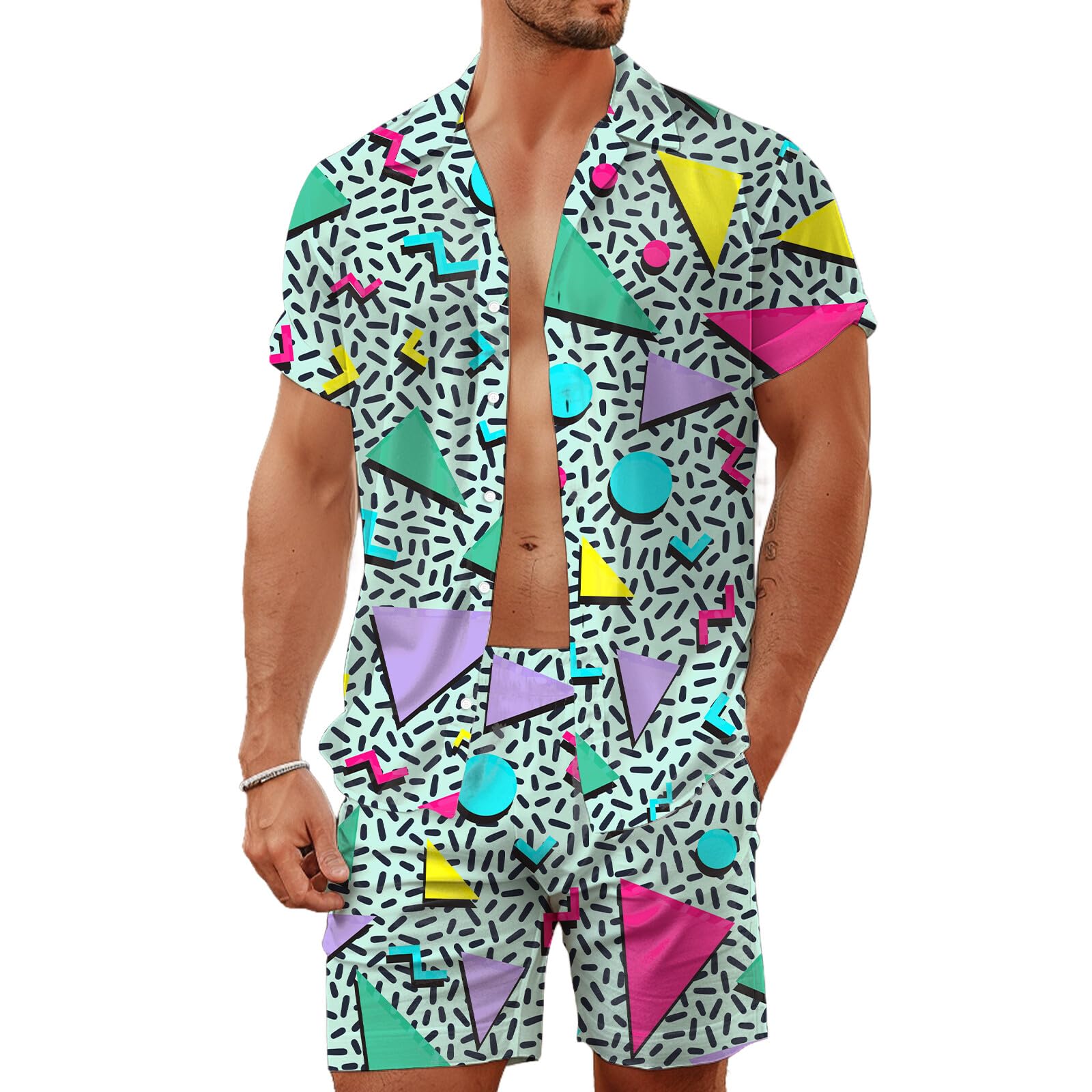 Summer Irregular Geometric 3D  - Mens Fashion Clothes review and price