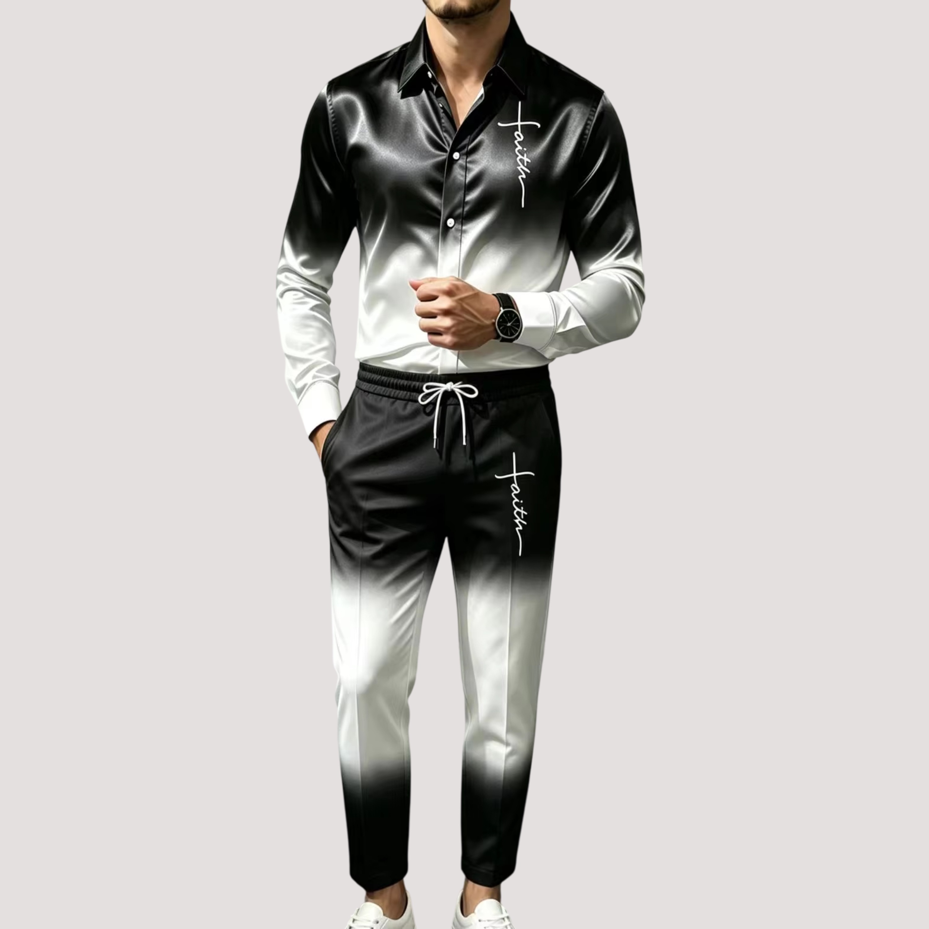 Men's Satin Silk Sports Suit T - Mens Fashion Clothes review and price