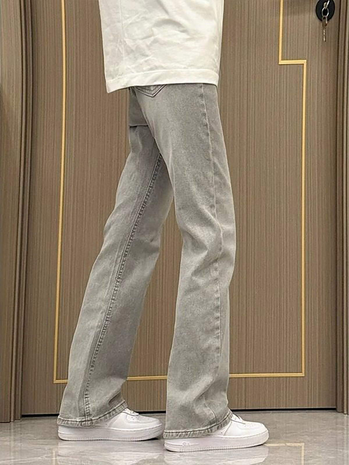 Smoke Grey Straight Leg Slim F - Men'S Fashion Grey Jeans review and price