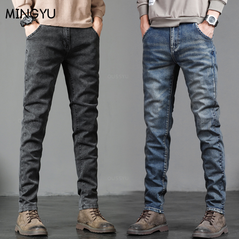 Autumn Winter Cotton Men's Cla - Men'S Fashion Grey Jeans review and price